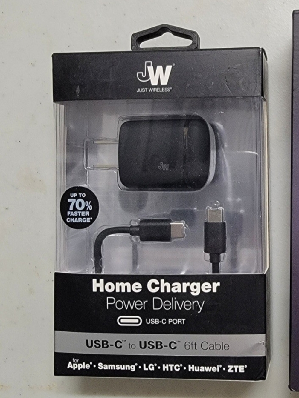 Just Wireless Home Charger USB-C Power Delivery in Black